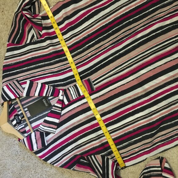 NWT Jones New York Pink Striped Tunic Dress Shirt - Picture 13 of 16